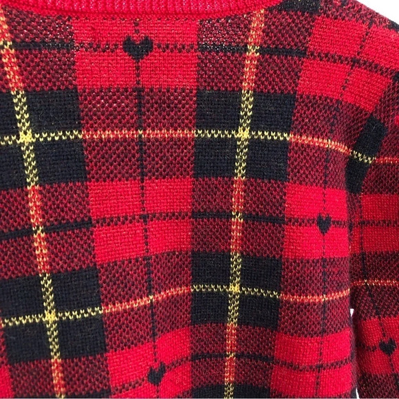NWT Ralph Lauren Christmas sweater red tartan plaid cardigan 100% wool 24 months - Picture 9 of 11